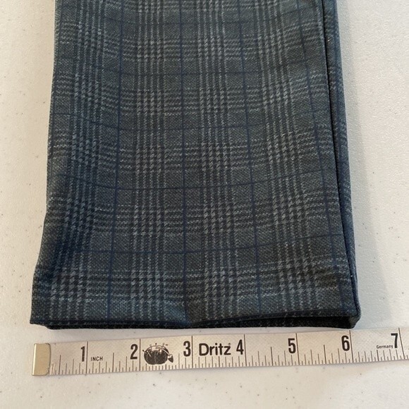 Calvin Klein Plaid Slim Fit Straight Leg Dress Pant Trouser High Waist Stretchy - Picture 11 of 13